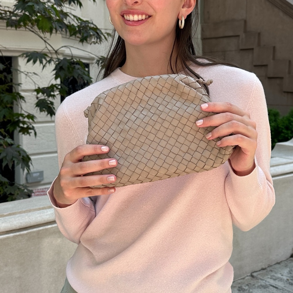 NEW Quince - Elegant Woven Taupe Crossbody
